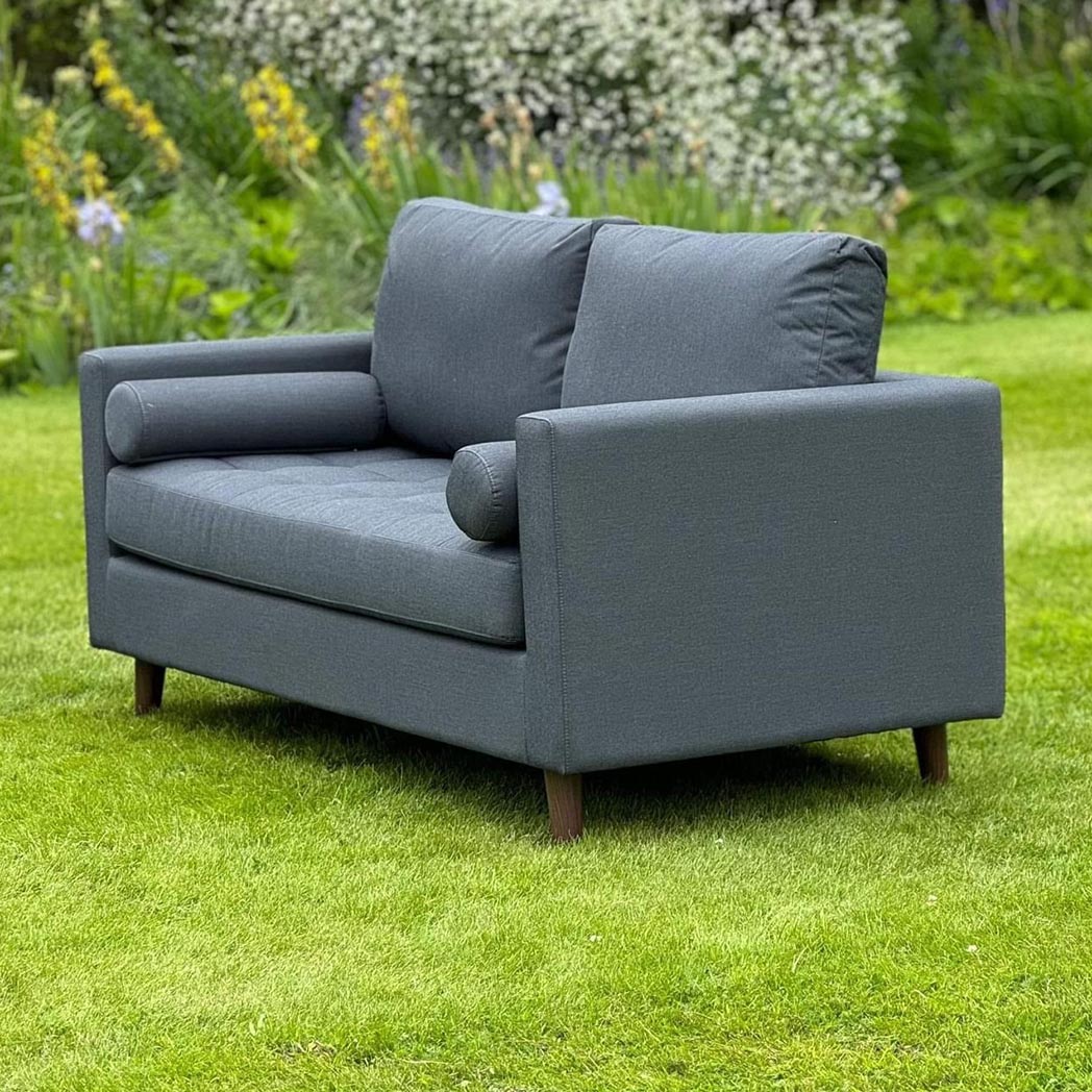 STANBERRY 2 Seater Sofa with 2 Bolster Cushions in Grey