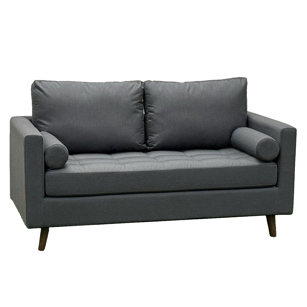 STANBERRY 2 Seater Sofa with 2 Bolster Cushions in Grey